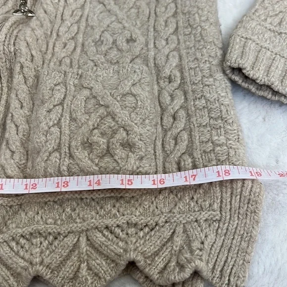 Inis Crafts 100% merino wool zippered cardigan made in Ireland size S - Picture 13 of 16